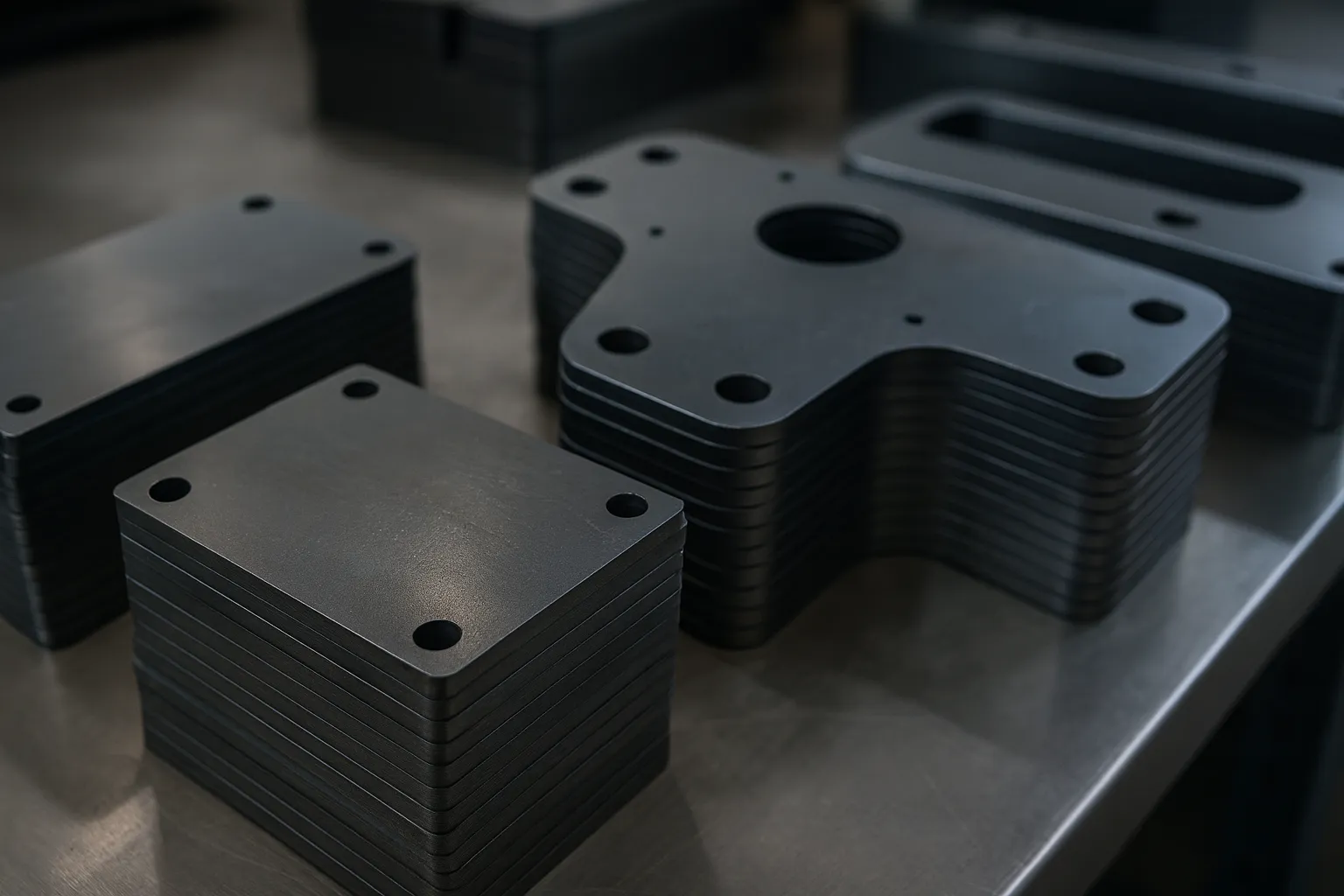 Precision laser-cut steel parts